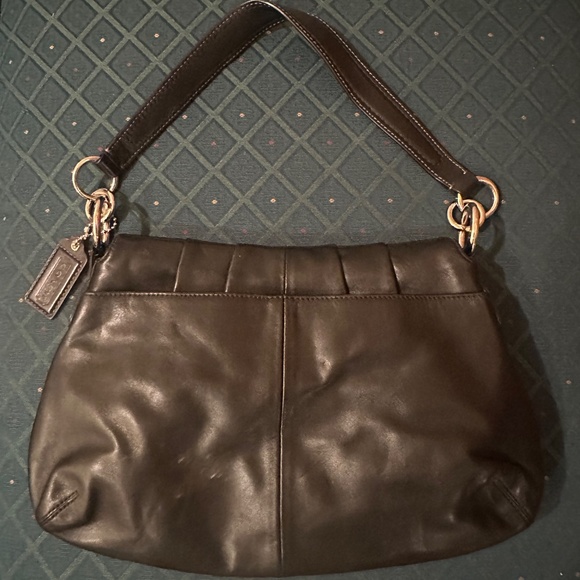 Beautiful Black Soft Leather Coach Handbag - Picture 2 of 5